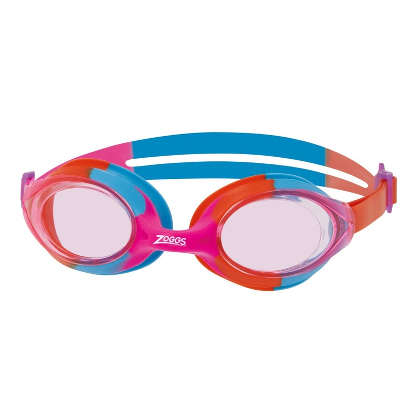 Zoggs Bondi Junior Swimming Goggles | Pink/Orange – Tinted Pink Lens