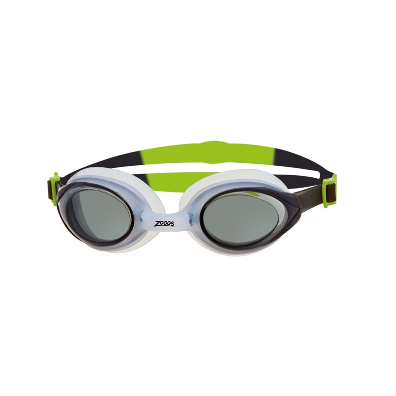 Zoggs Bondi Swimming Goggles | White/Blue – Lime/Tinted Smoke Lens