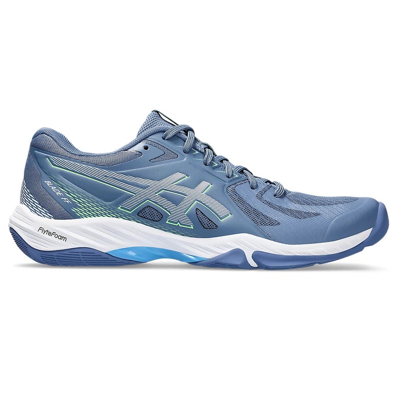 Asics Blade FF Badminton Shoes – Denim Blue/Lime Burst