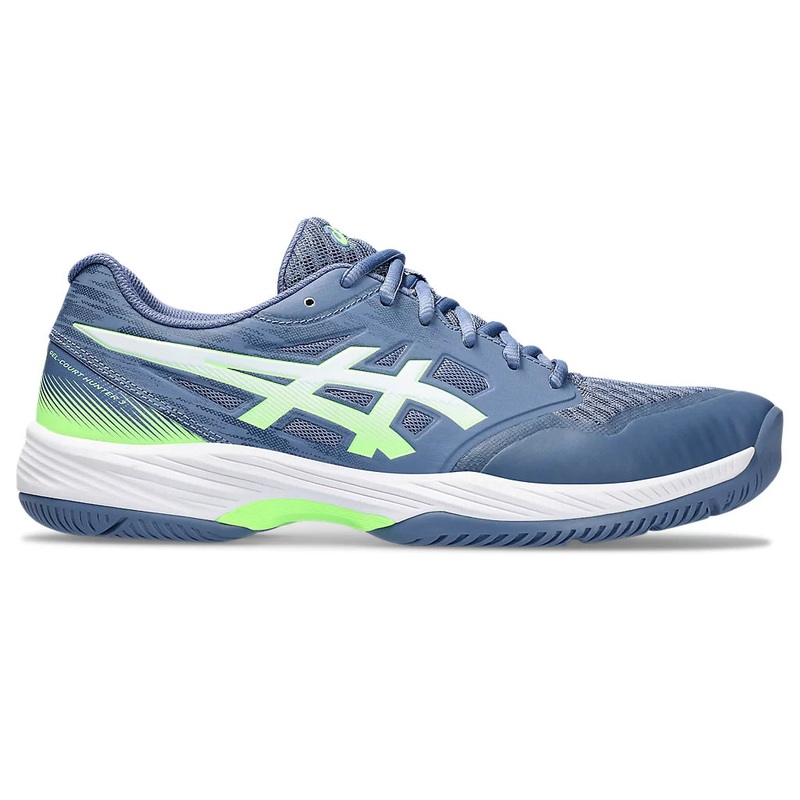 Asics Gel Court Hunter 3 Badminton Shoes – Denim Blue/Lime Burst