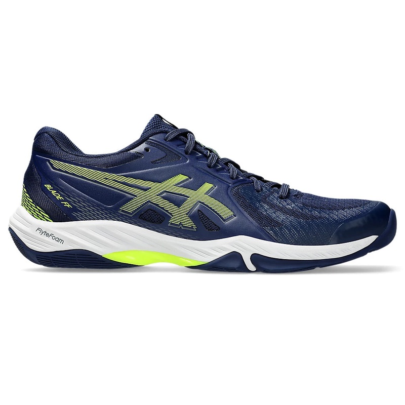 Asics Blade FF Badminton Shoes | Blue Expanse/Safety Yellow