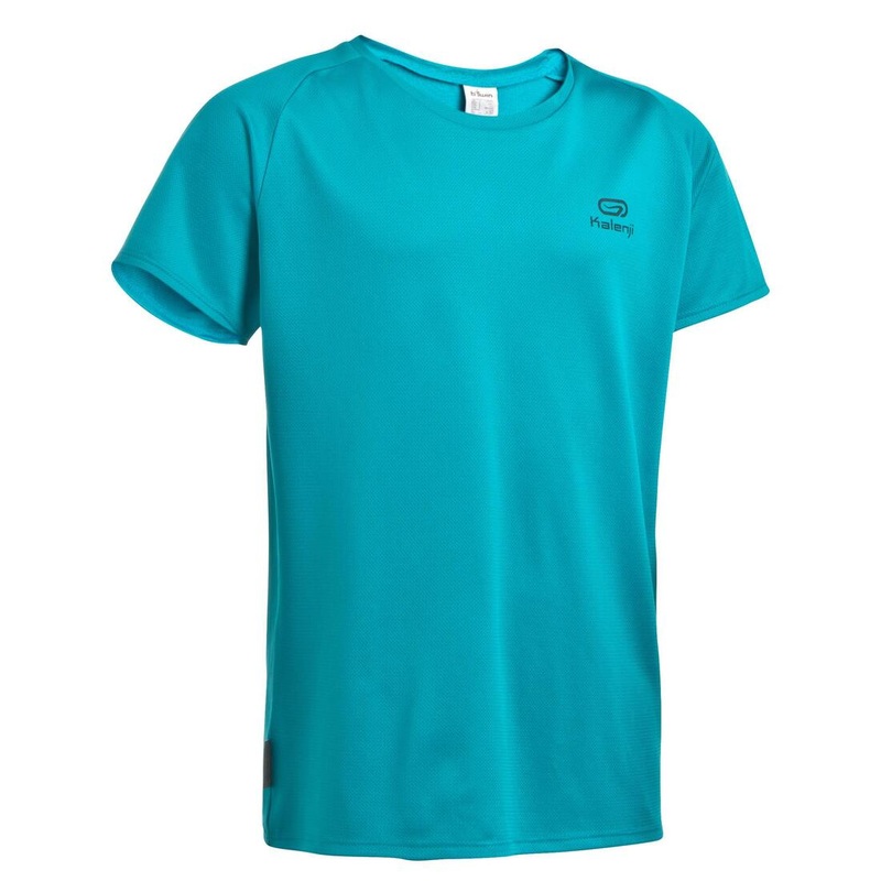 KALENJI RUN DRY CHILDREN’S T-SHIRT WHITE BLUE