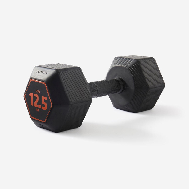 Cross Training and Weight Training Hex Dumbbell 12.5 kg – Black