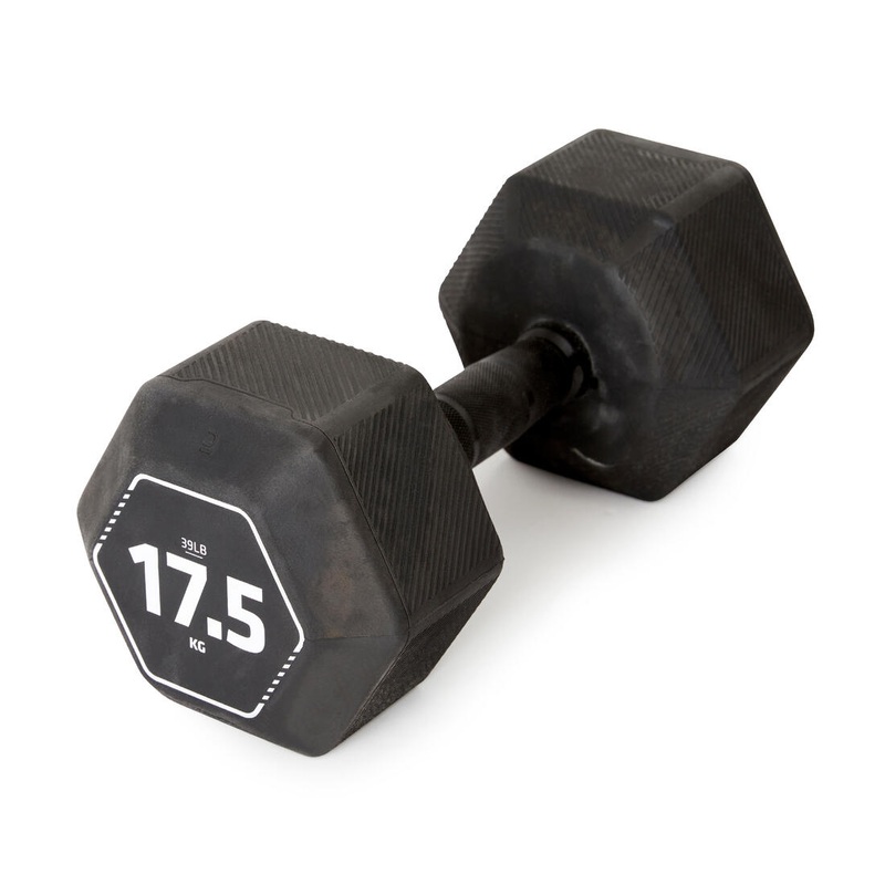 Hexagonal Cross Training Hex Dumbbell 17.5 kg – Black