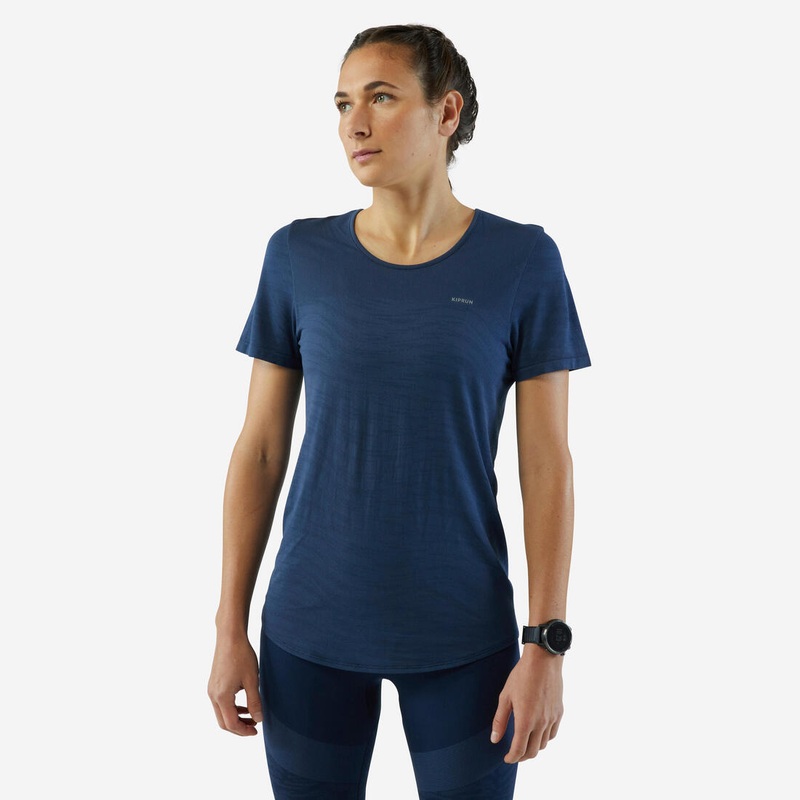 Women’s breathable KIPRUN Run 500 running and trail T-shirt