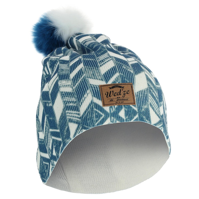 FS 1007 HERRINGBONE JUNIOR SKI HAT WHITE