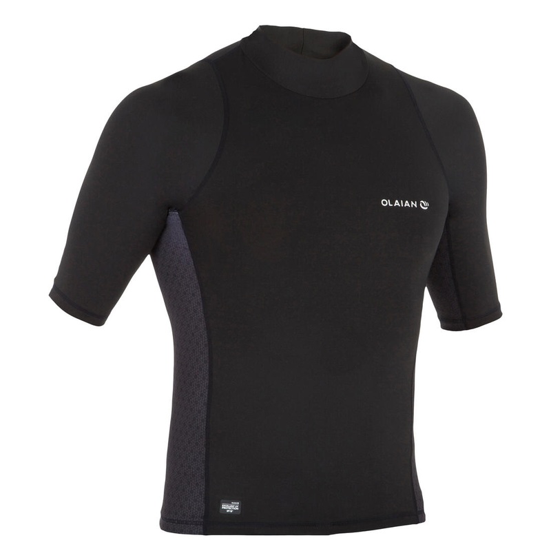 500 men’s short-sleeved UV-protection surfing T-Shirt – Black