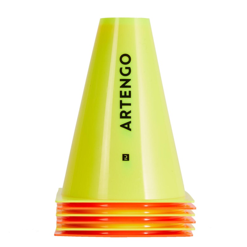 19 cm Tennis Court Marking Cones 6-Pack