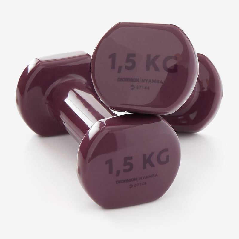 Fitness 1.5 kg Dumbbells Twin-Pack – Burgundy