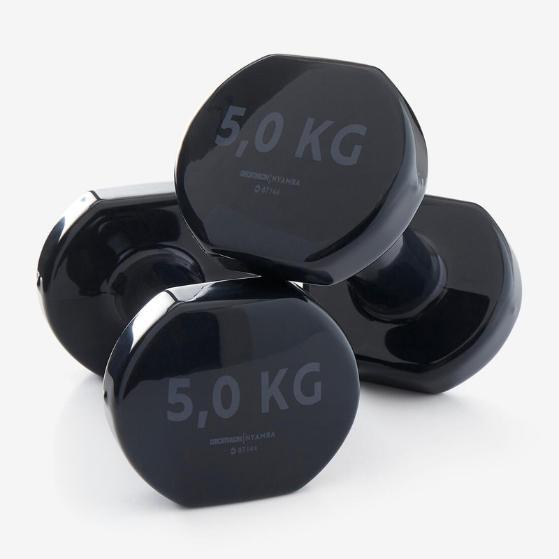 Fitness 5 kg Dumbbells Twin-Pack – Black