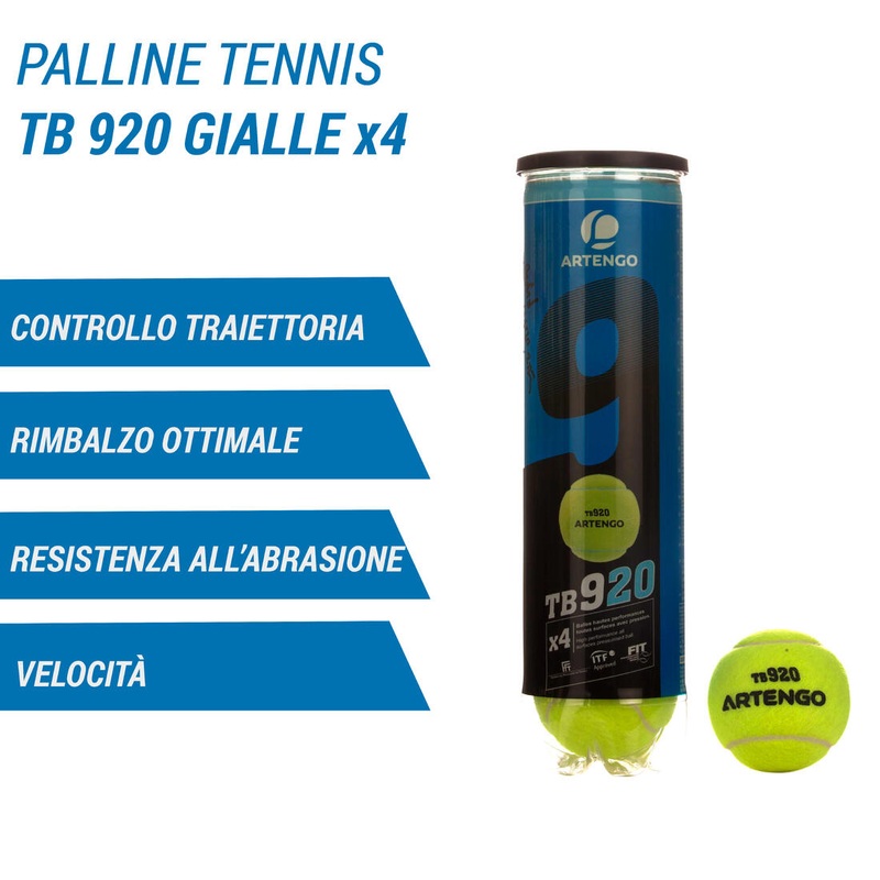 Versatile Tennis Ball TB 920 4-Pack – Yellow