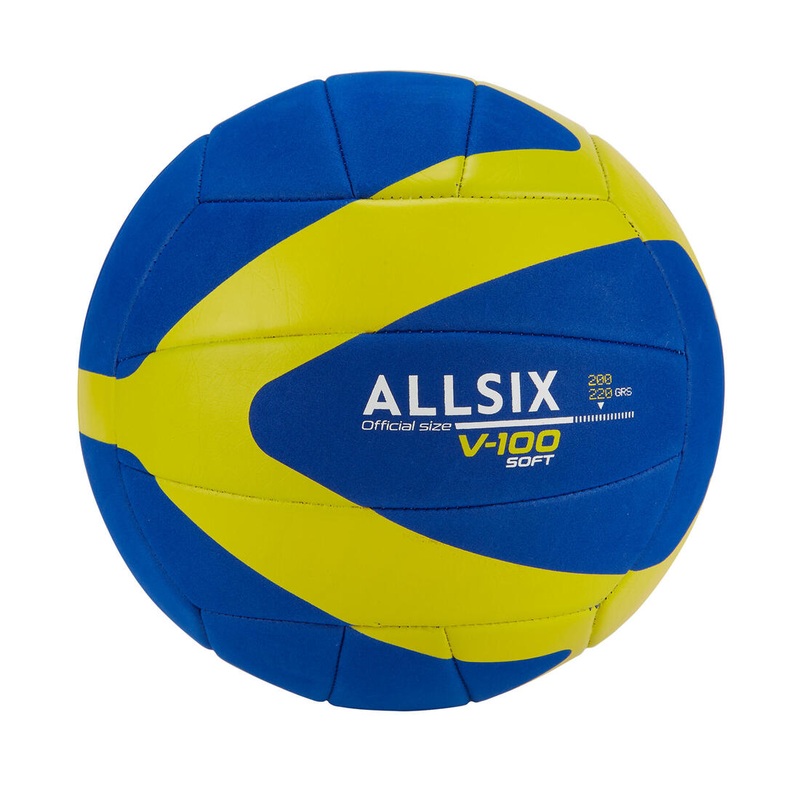 200-220 g Volleyball for 6- to 9-Year-Olds V100 Soft – Blue/Yellow