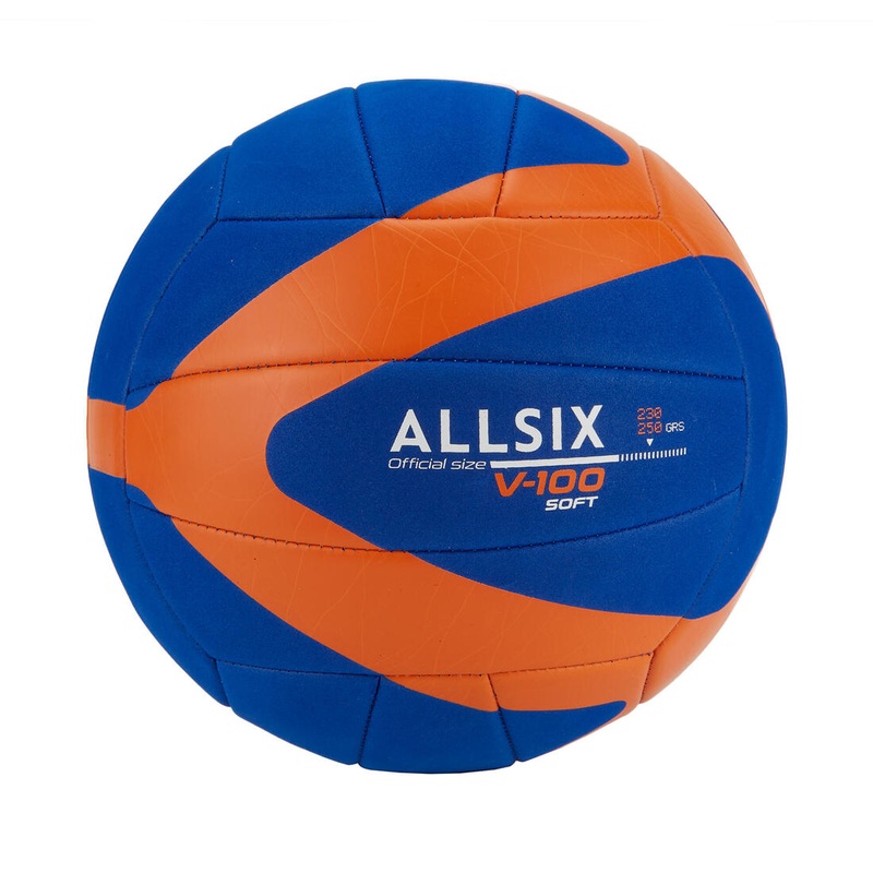 230-250 g Volleyball for 10- to -14-Year-Olds V100 Soft – Blue/Orange
