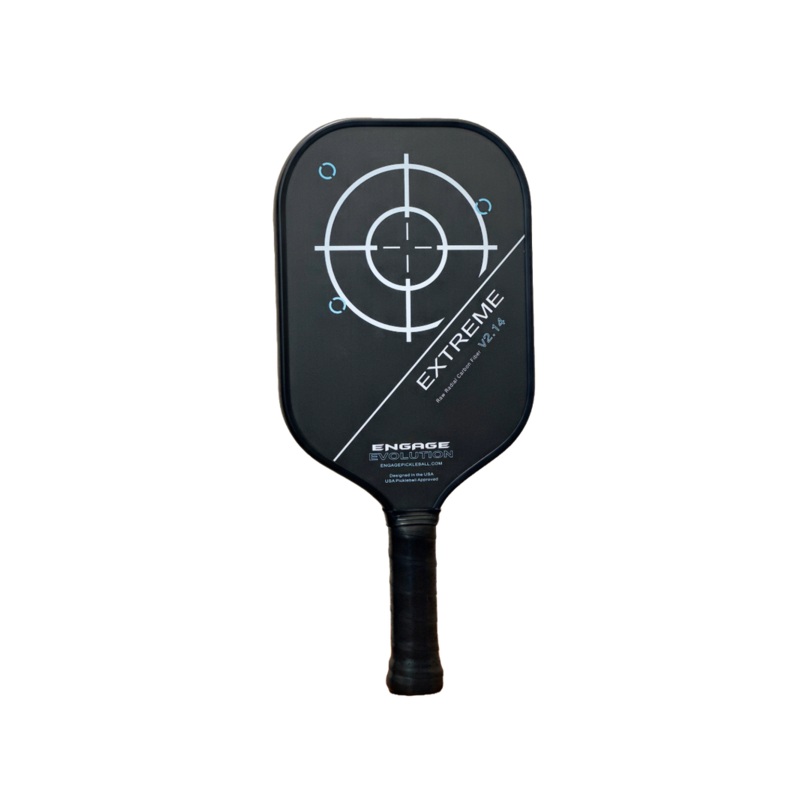 Engage Evolution Extreme V2 | Raw Radical Carbon Fiber Elongated Pickleball Paddle (Aqua Meadow)