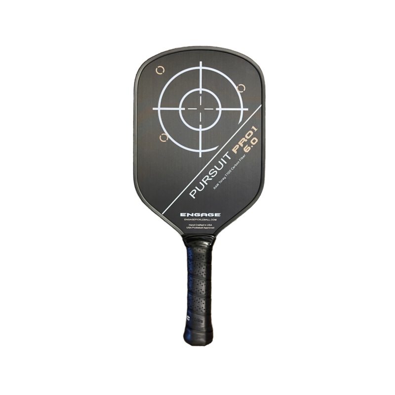 Engage Pursuit Pro1 6.0 Power Series | Raw T700 Carbon Fiber Pickleball Paddle (Arctic Gold)