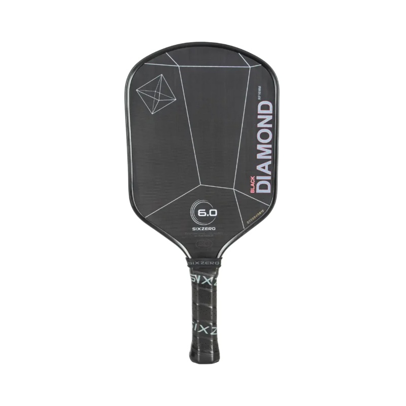 Six Zero Black Diamond Power 16MM Pickleball Paddle (Black with Red)