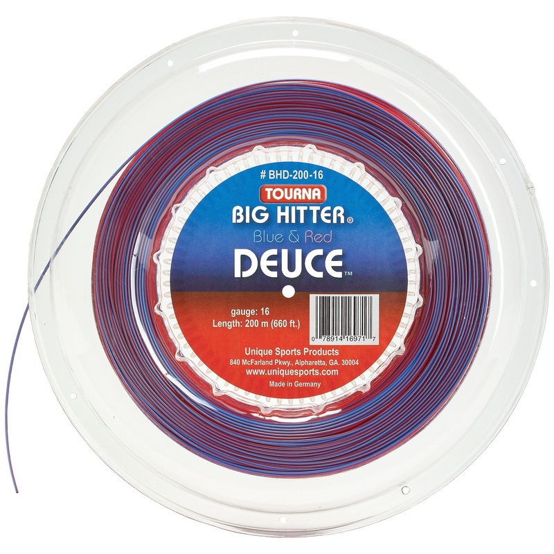 Tourna Big Hitter Deuce Blue-Red 16g Tennis 200m/660Ft String Reel
