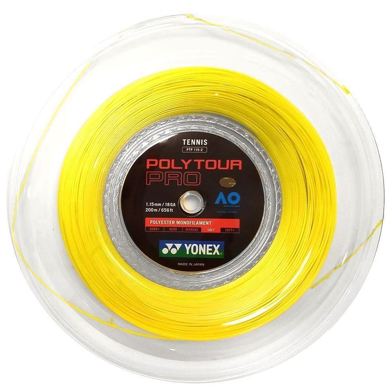 Yonex Poly Tour Pro 115 18g Flash Yellow Tennis 200M String Reel