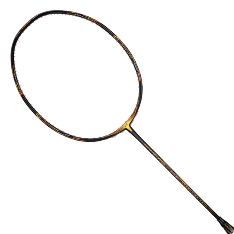 Hundred Aeroflash 8000 Attack 4U Badminton Racket – Charcoal/Black/Gold